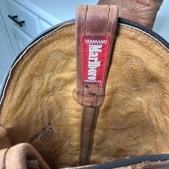 Vintage Dan Post Marlboro Collection Women’s 8.5 Western Cowboy Boots Tan - Picture 10 of 10